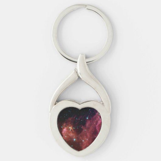 Orion Constellation Twisted Heart Metal Sleutelhan Sleutelhanger (Voorkant)