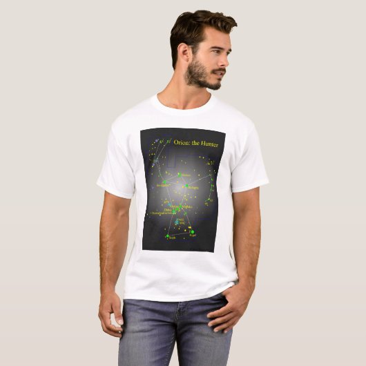 Orion de Hunter-constellatie T-shirt (Voorkant volledig)