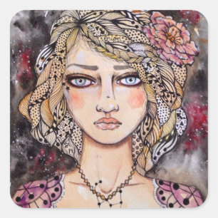Orion Girl Vierkante Sticker