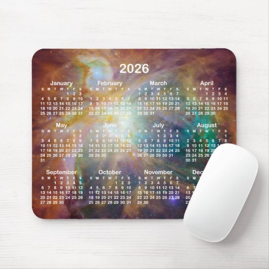 Orion Nebula 2026 Calendar Muismat (Met muis)