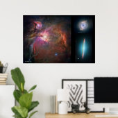 Orion Nebula, Cat's Eye Nebula, Majestic Sombrero Poster (Thuiskantoor)