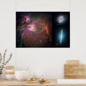 Orion Nebula, Cat's Eye Nebula, Majestic Sombrero Poster (Keuken)