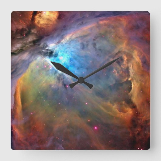 Orion Nebula Clock Vierkante Klok (Voorkant)