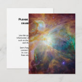 Orion Nebula Composiet Kaart (Voorkant / Achterkant)