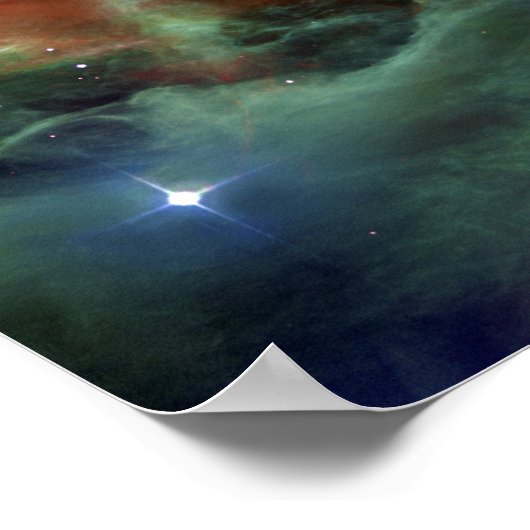 Orion Nebula Compositie van Hubble en Spitzer Poster (Hoek)