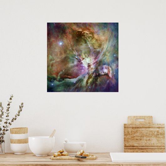 Orion Nebula Compositie van Hubble en Spitzer Poster (Keuken)