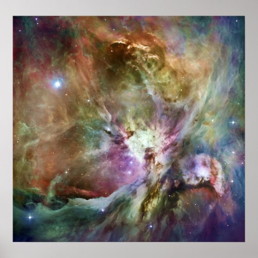 Orion Nebula Compositie van Hubble en Spitzer Poster (Voorkant)