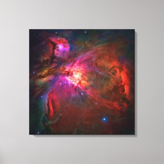Orion Nebula en Trapezium Stars Canvas Afdruk (Voorkant)