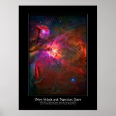 Orion Nebula en Trapezium Stars Poster (Voorkant)