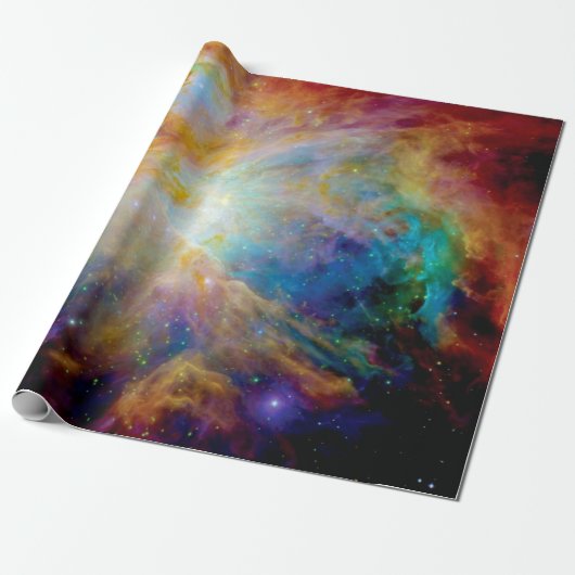 Orion Nebula Hubble Spitzer Telescope Space Cadeaupapier (Uitgerold)