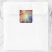 Orion Nebula Hubble Spitzer Telescope Space Vierkante Sticker (Tas)