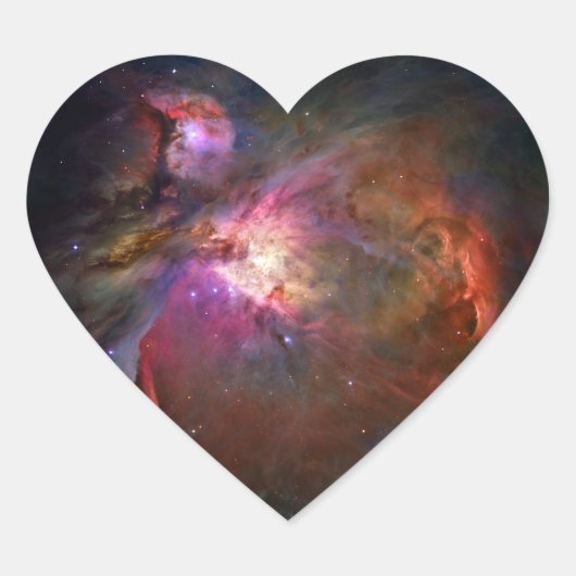 Orion Nebula (Hubble Telescope) Hart Sticker (Voorkant)