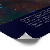 Orion Nebula met gloeiende sterren, gas en sterren Poster (Hoek)