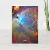 Orion Nebula Out of This World Space Birthday 5x7 Kaart (Achterkant)