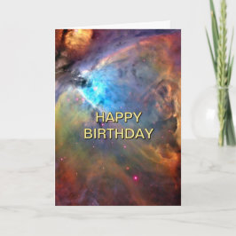 Orion Nebula Out of This World Space Birthday 5x7 Kaart