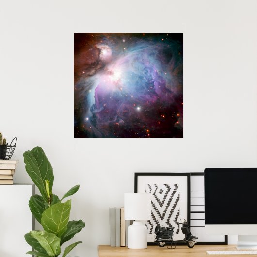 Orion Nebula Paarse Space Poster (Thuiskantoor)