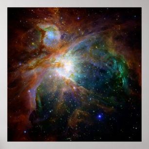 Orion Nebula roodbruin NASA Poster