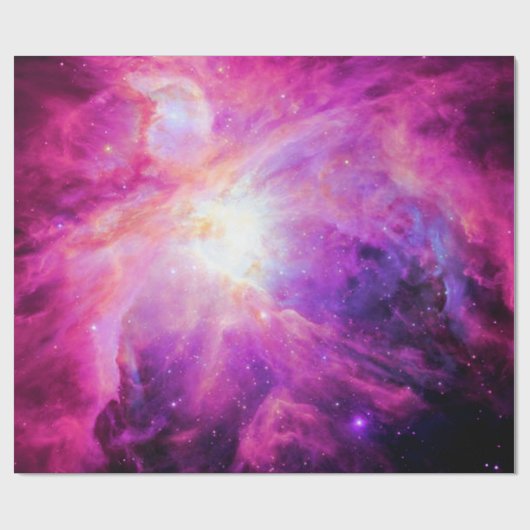 Orion Nebula Roze Paarse Galaxy Wrapping Papier (Vlak)