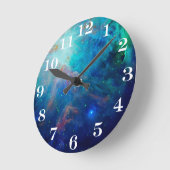 Orion Nebula shimmering blue NASA Ronde Klok (Hoek)