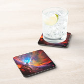 Orion Nebula Space Galaxy hoog contrast Bier Onderzetter (Rechterzijde)