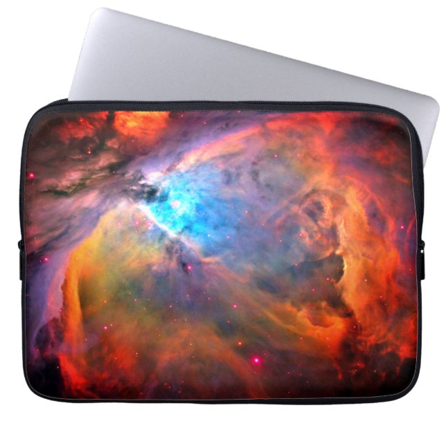 Orion Nebula Space Galaxy hoog contrast Laptop Sleeve (Voorkant)