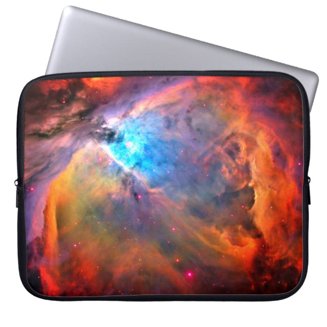 Orion Nebula Space Galaxy hoog contrast Laptop Sleeve (Voorkant)