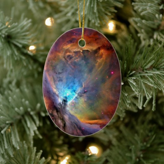 Orion Nebula Space Galaxy low contrast Keramisch Ornament (Boom)
