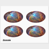 Orion Nebula Space Galaxy low contrast Ovale Sticker (Vel)