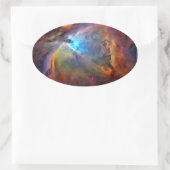 Orion Nebula Space Galaxy low contrast Ovale Sticker (Tas)
