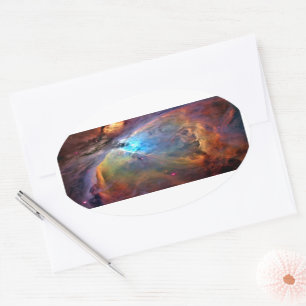 Orion Nebula Space Galaxy low contrast Ovale Sticker