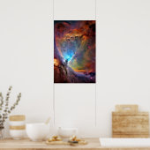 Orion Nebula Space Galaxy low contrast Poster (Keuken)