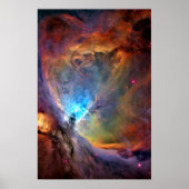 Orion Nebula Space Galaxy low contrast Poster (Voorkant)