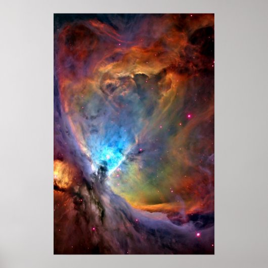 Orion Nebula Space Galaxy low contrast Poster (Voorkant)