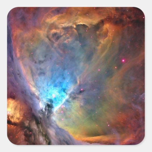 Orion Nebula Space Galaxy low contrast Vierkante Sticker (Voorkant)
