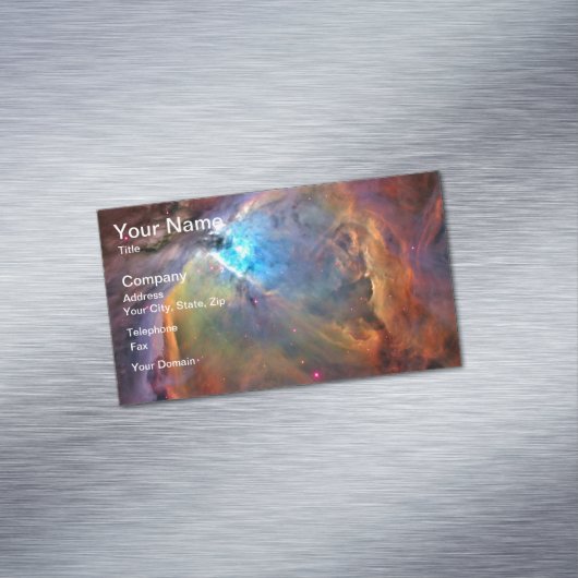 Orion Nebula Space Galaxy Magnetic Visitekaartje Magnetisch Visitekaartje (Voorbeeld)