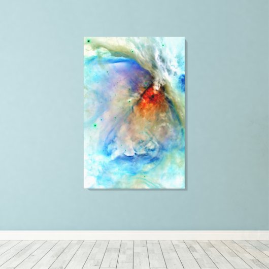 Orion Nebula Space Galaxy negatief Canvas Afdruk (Insitu (Houten vloer))