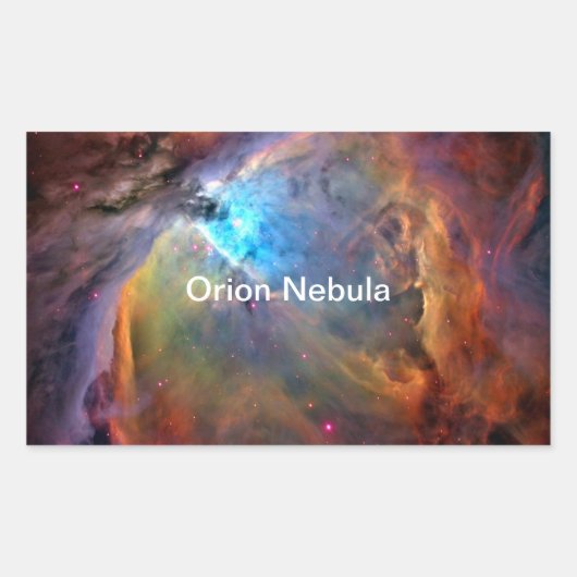 Orion Nebula Space Galaxy Rechthoekige Sticker (Voorkant)