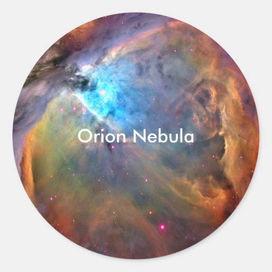 Orion Nebula Space Galaxy Ronde Sticker (Voorkant)