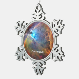 Orion Nebula Space Galaxy Tin Sneeuwvlok Ornament