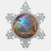 Orion Nebula Space Galaxy Tin Sneeuwvlok Ornament (Voorkant)