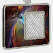 Orion Nebula Space Galaxy Verzilverd Omlijst Ornament (Rechts)