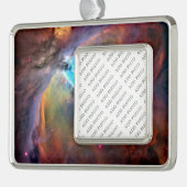 Orion Nebula Space Galaxy Verzilverd Omlijst Ornament (Links)