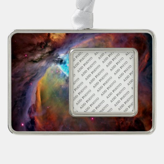 Orion Nebula Space Galaxy Verzilverd Omlijst Ornament (Voorkant)