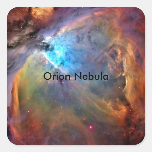 Orion Nebula Space Galaxy Vierkante Sticker (Voorkant)