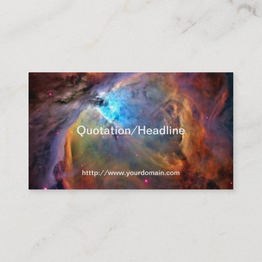 Orion Nebula Space Galaxy Visitekaartje (Achterkant)