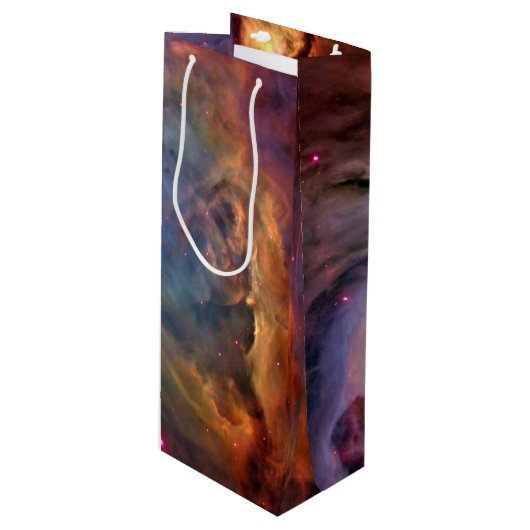 Orion Nebula Space Galaxy Wijn Cadeautas (Voorkant Gekanteld)