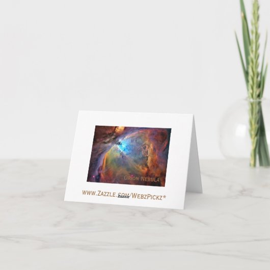 Orion Nebula Space Note Kaart (Achterkant)