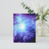Orion Nebula Turquoise Periwinkle Lavender Galaxy Briefkaart (Staand voorkant)