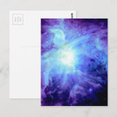Orion Nebula Turquoise Periwinkle Lavender Galaxy Briefkaart (Voorkant / Achterkant)