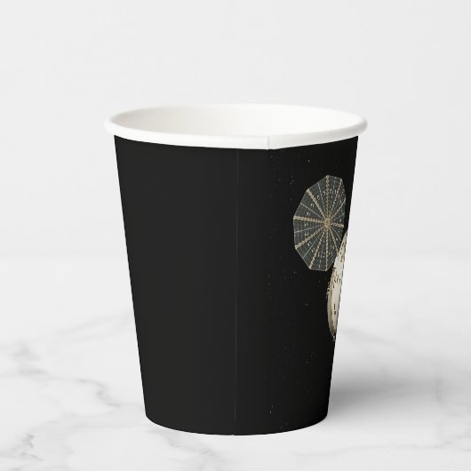 Orion Spacecraft in Lunar Orbit Papieren Bekers (Rechts)